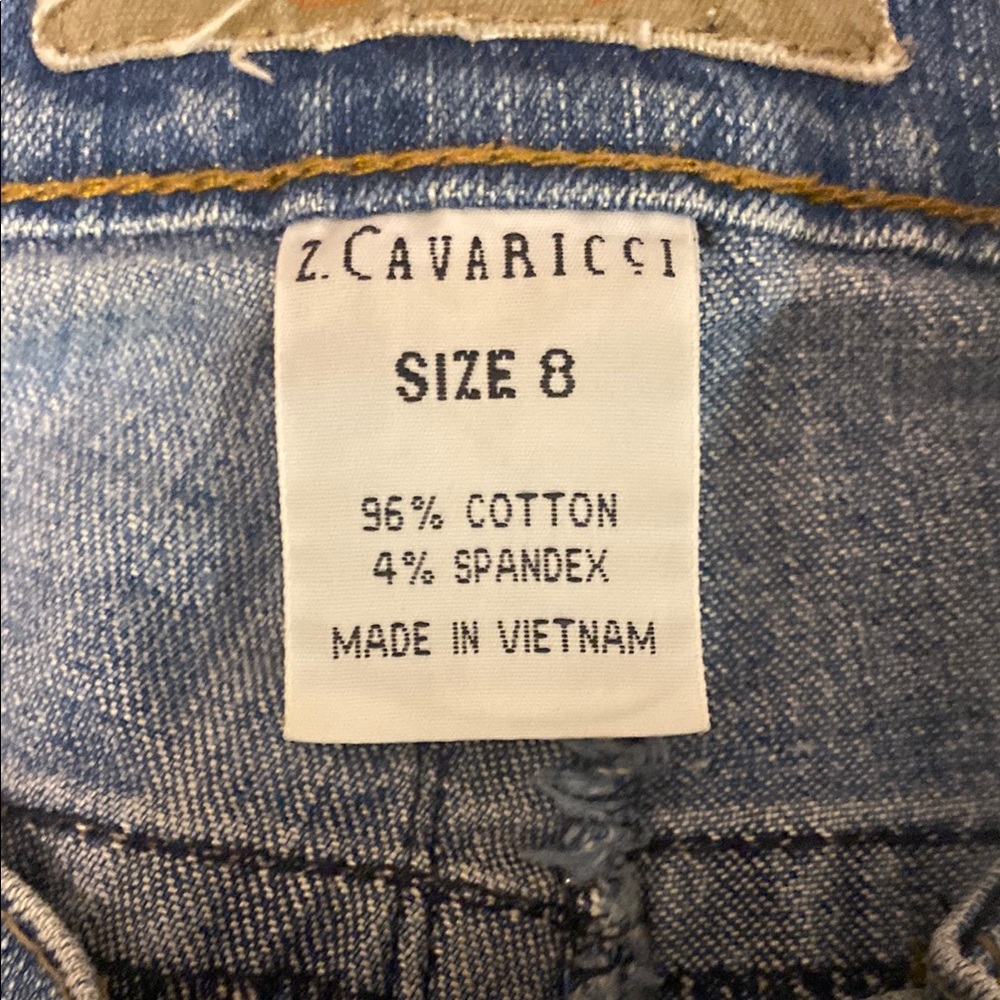 Z. Cavaricci Ladies Blue Straight Jeans w/Beading & Paint#M300-5664 Cut#CZ 0972 - Picture 15 of 16